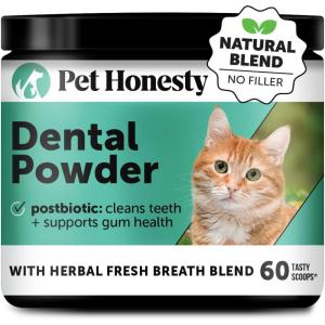 imageCat Breath Freshener Dental Powder for Teeth Cleaning Plaque Off Dental Care for Cats Tartar Remover for Teeth with Natural Herbal Blend 60 Day SupplyTeeth Cleaning Plaque Off