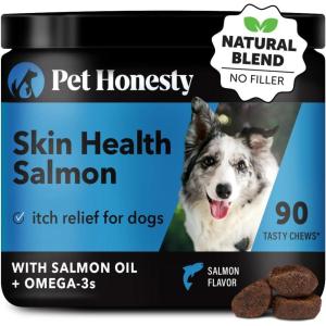 imageWild Alaskan Salmon Oil Omega3 Fish Oil for Dogs and Cats Fatty Acids Salmon Oil for Dogs Skin and Coat Health Pure Dog Food Topper Supports Joints Brain ampamp Heart Health  32ozSalmon Chews