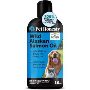 imageWild Alaskan Salmon Oil Omega3 Fish Oil for Dogs and Cats Fatty Acids Salmon Oil for Dogs Skin and Coat Health Pure Dog Food Topper Supports Joints Brain ampamp Heart Health  32ozSalmon Oil