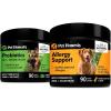 imageDigestive Probiotics for Dogs  Allergy Support Soft Chew Supplement Bundle  Probiotics Digestive Enzymes Salmon Oil and Omega 3 Fish Oil Itch Relief for Dogs Coat and Skin Health