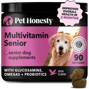 imageCat Multivitamin Crunchy ampamp Creamy Chews  Cat Treats for Health  Immune Joint Support Skin ampamp Coat ampamp Digestion  Vitamins with Omega 3s Lysine ampamp Probiotics 30 Day SupplyDuck  Senior Dog