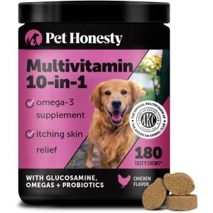 imageCat Multivitamin Crunchy ampamp Creamy Chews  Cat Treats for Health  Immune Joint Support Skin ampamp Coat ampamp Digestion  Vitamins with Omega 3s Lysine ampamp Probiotics 30 Day SupplyChicken  Dog 180ct