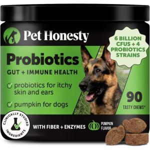 imageProbiotics for Dogs  Digestive Enzymes Promotes Gut Health Dog Probiotics for Diarrhea ampamp Bowel Support Prebiotics for Immunity Health ampamp Itch Relief Pumpkin 180 ctPumpkin Probiotics