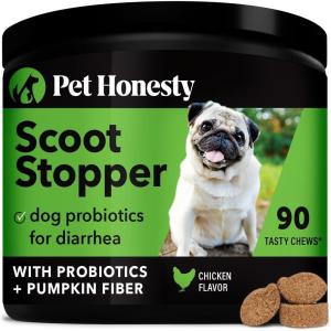 imageProbiotics for Dogs  Digestive Enzymes Promotes Gut Health Dog Probiotics for Diarrhea ampamp Bowel Support Prebiotics for Immunity Health ampamp Itch Relief Pumpkin 180 ctChicken Scoot Stopper