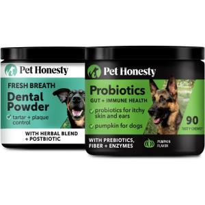 imageDaily Essentials Bundle  Probiotics for Dogs  Dental Powder for Teeth Cleaning ampamp Plaque Removal Gut Health ampamp Immune Support for Dogs