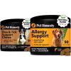 imageFlea and Tick Prevention ampamp Allergy Itch Relief Bundle Natural Flea Chews ampamp Allergy Relief for Skin and Coat Bacon ampamp Salmon 90 ct