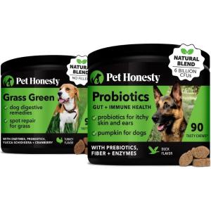 imageDog Urine Neutralizer ampamp Probiotics Bundle Grass Burn Spot Saver ampamp Digestive Health Support Chews Turkey ampamp Duck 90 ct